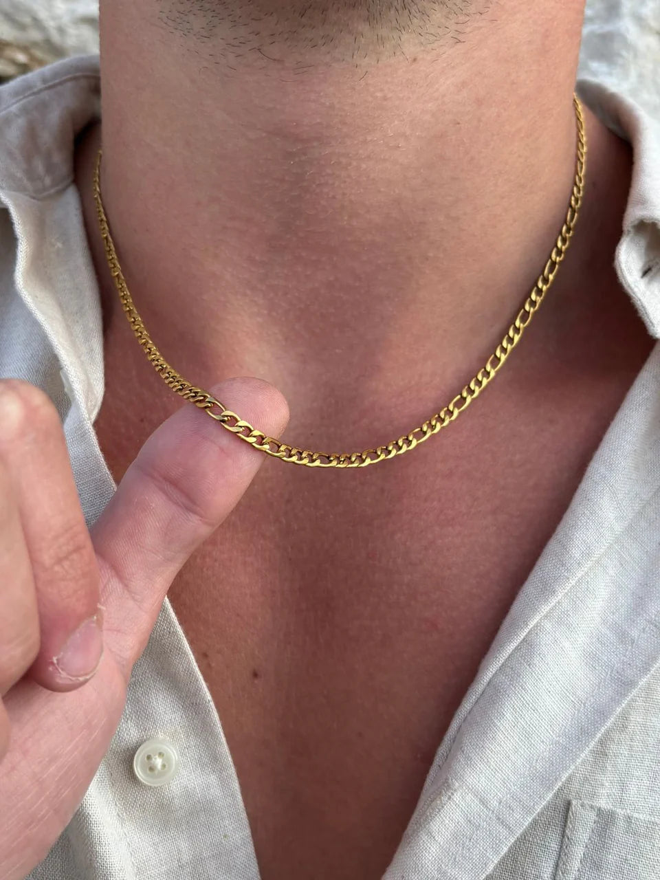 Figaro Chain 3MM (Gold)