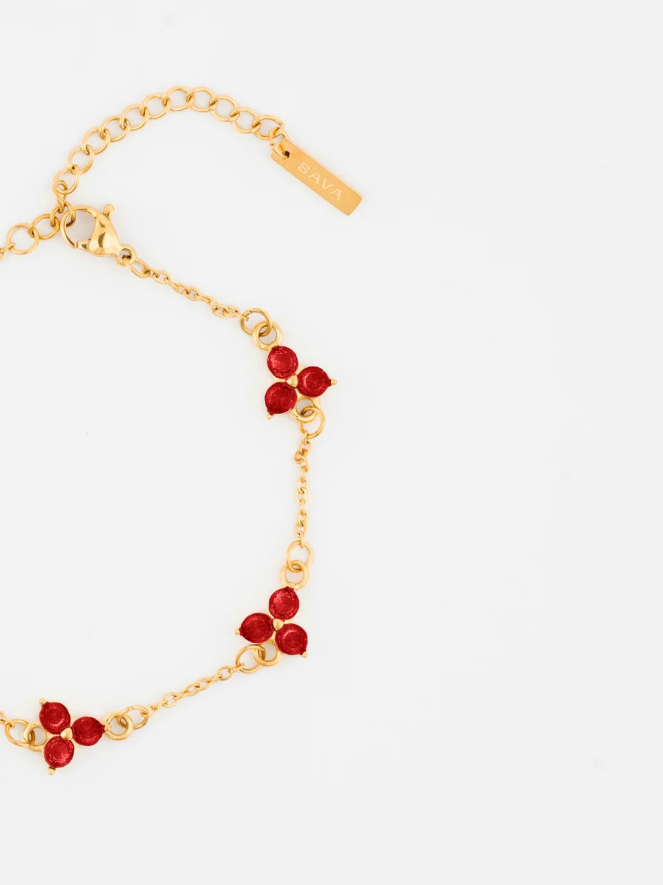 RED CLOVER BRACELET (Gold)