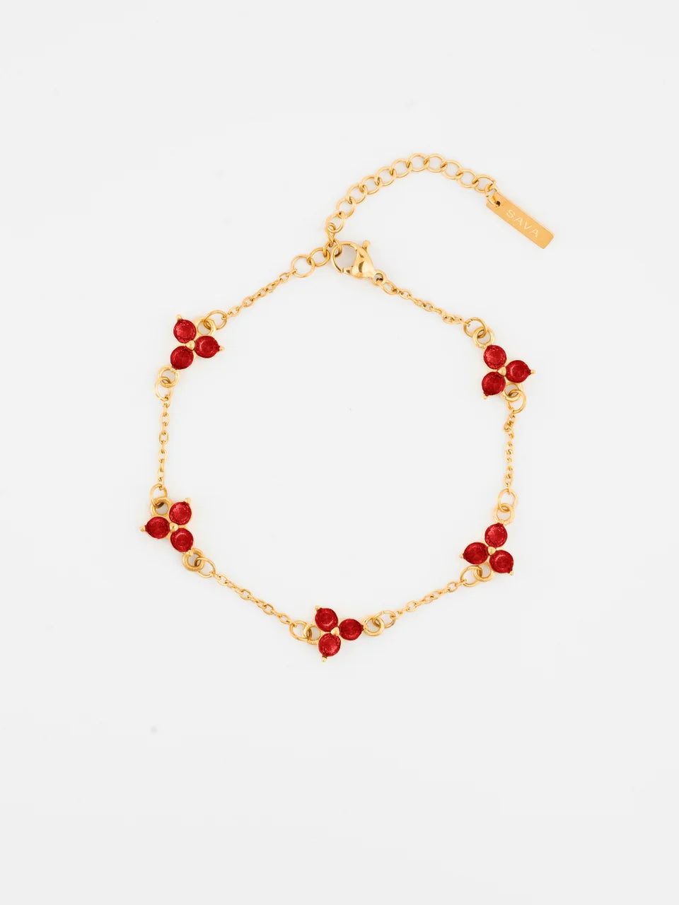 RED CLOVER BRACELET (Gold)