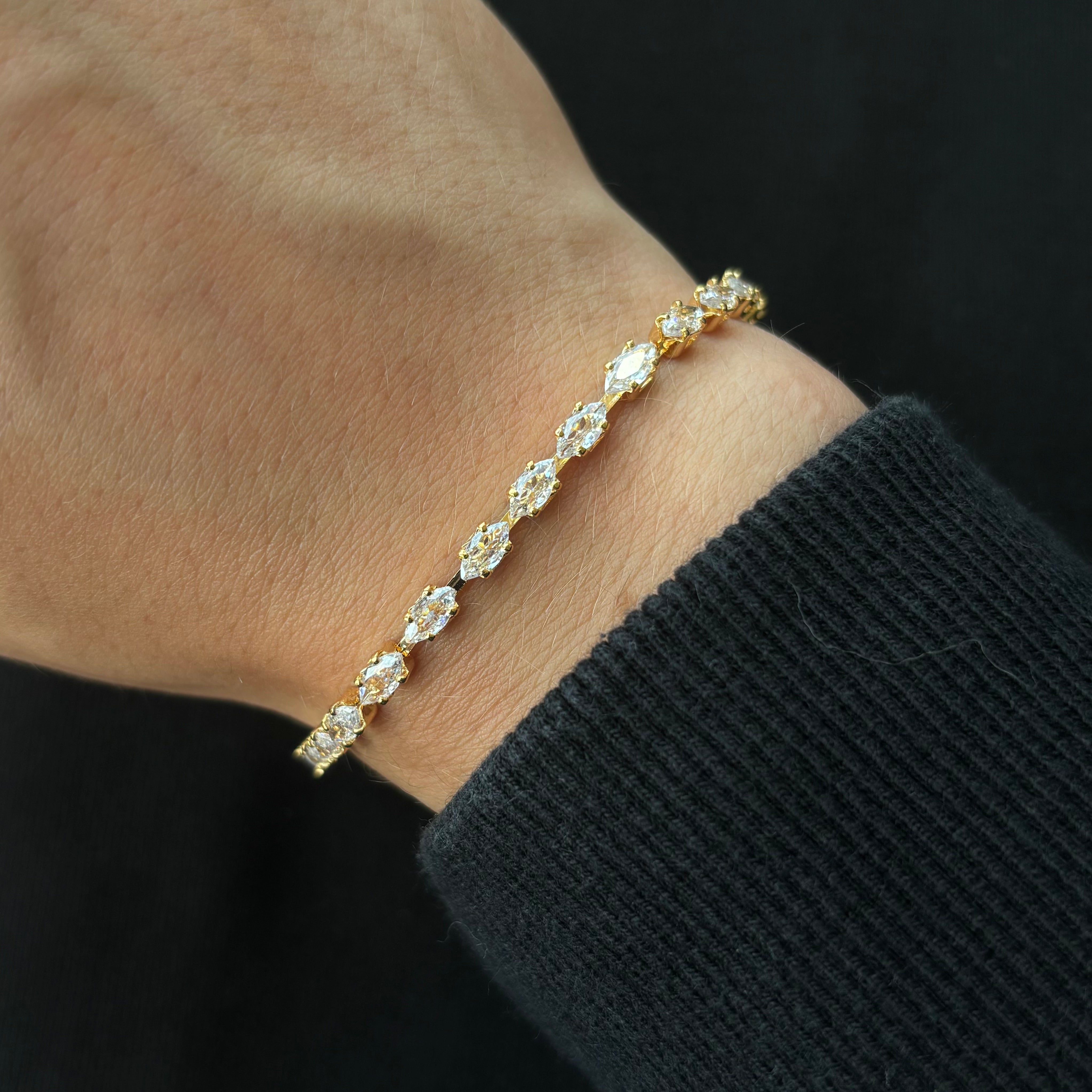 Lumière Crystal Bracelet (Gold)